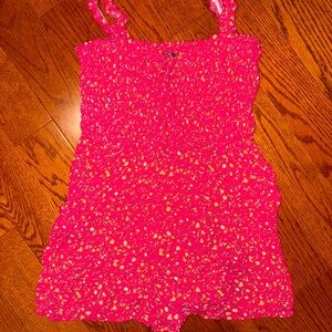 Pink and Yellow Floral Romper